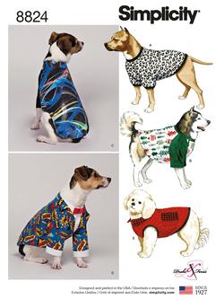 Simplicity Dog Coat Sewing Pattern, 8824, 