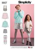 Simplicity Children's Cardigan and Leggings Sewing Pattern, 8807