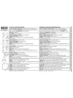 Simplicity Children's Doll's Clothes and Accessories Sewing Pattern, 8820 - view 2, 