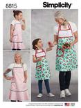 Simplicity Women's and Children Matching Aprons Sewing Pattern, 8815, A