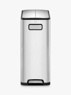 EKO Ecofly Recycling Bin, 40L, Silver