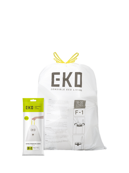 EKO Recycling Bin Liners, 18/30L, Pack of 20, 