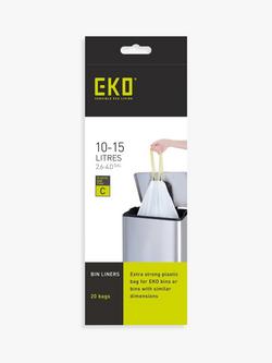 EKO Bin Liners, 10-15L, Pack of 20, 