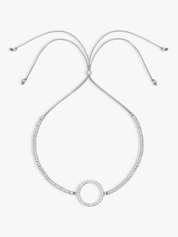 Estella Bartlett Cubic Zirconia Circle Friendship Bracelet, Silver, Silver