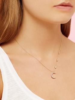 Estella Bartlett Statement Moon and Stars Pendant Necklace, Gold - view 2, Gold