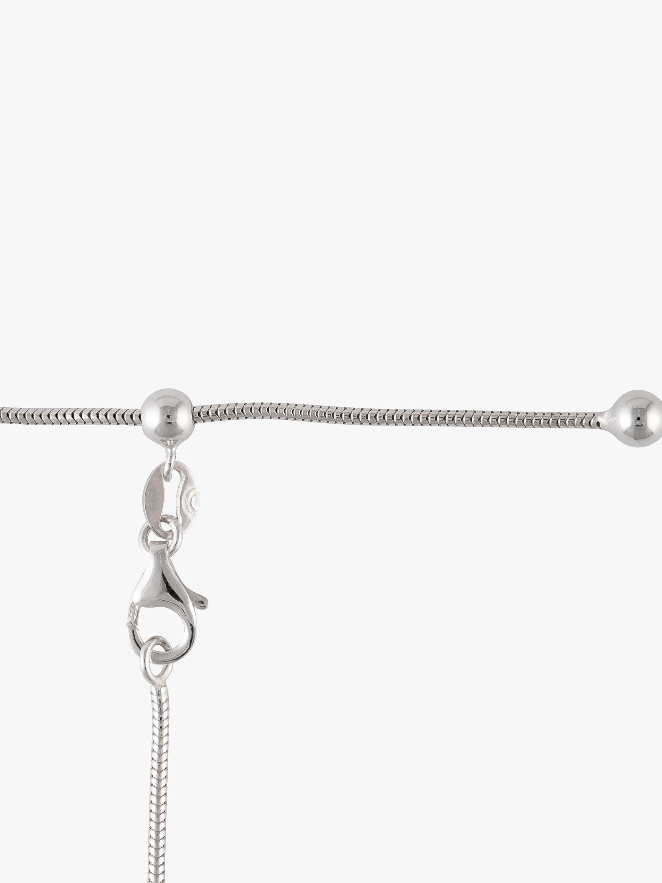 Product image 3 of 4, which shows Be-Jewelled Turquoise and Amber Circle Pendant Necklace, Silver/Multi