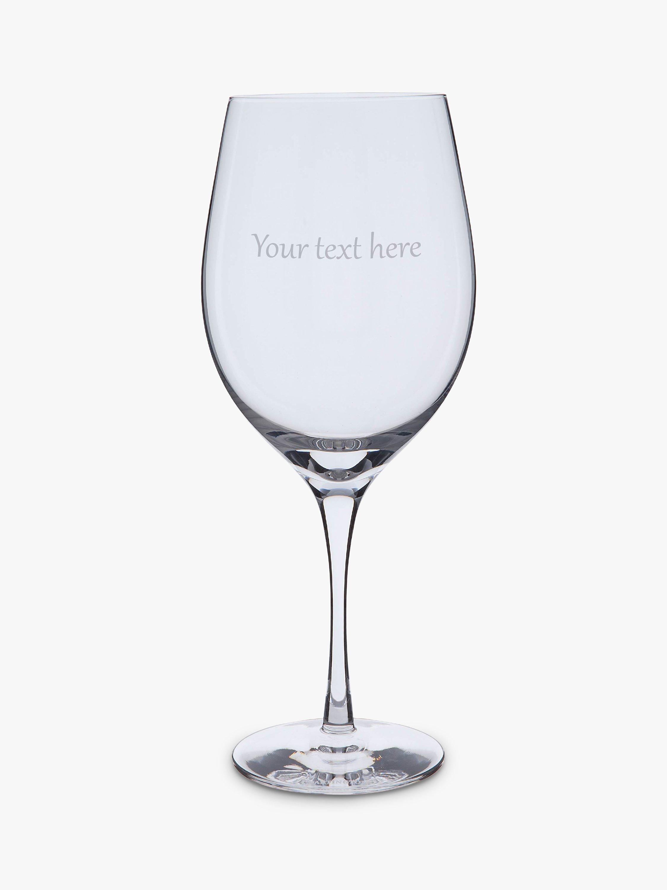 Dartington Crystal Personalised Bordeaux Red Wine Glass, Gabriola Font, 600ml