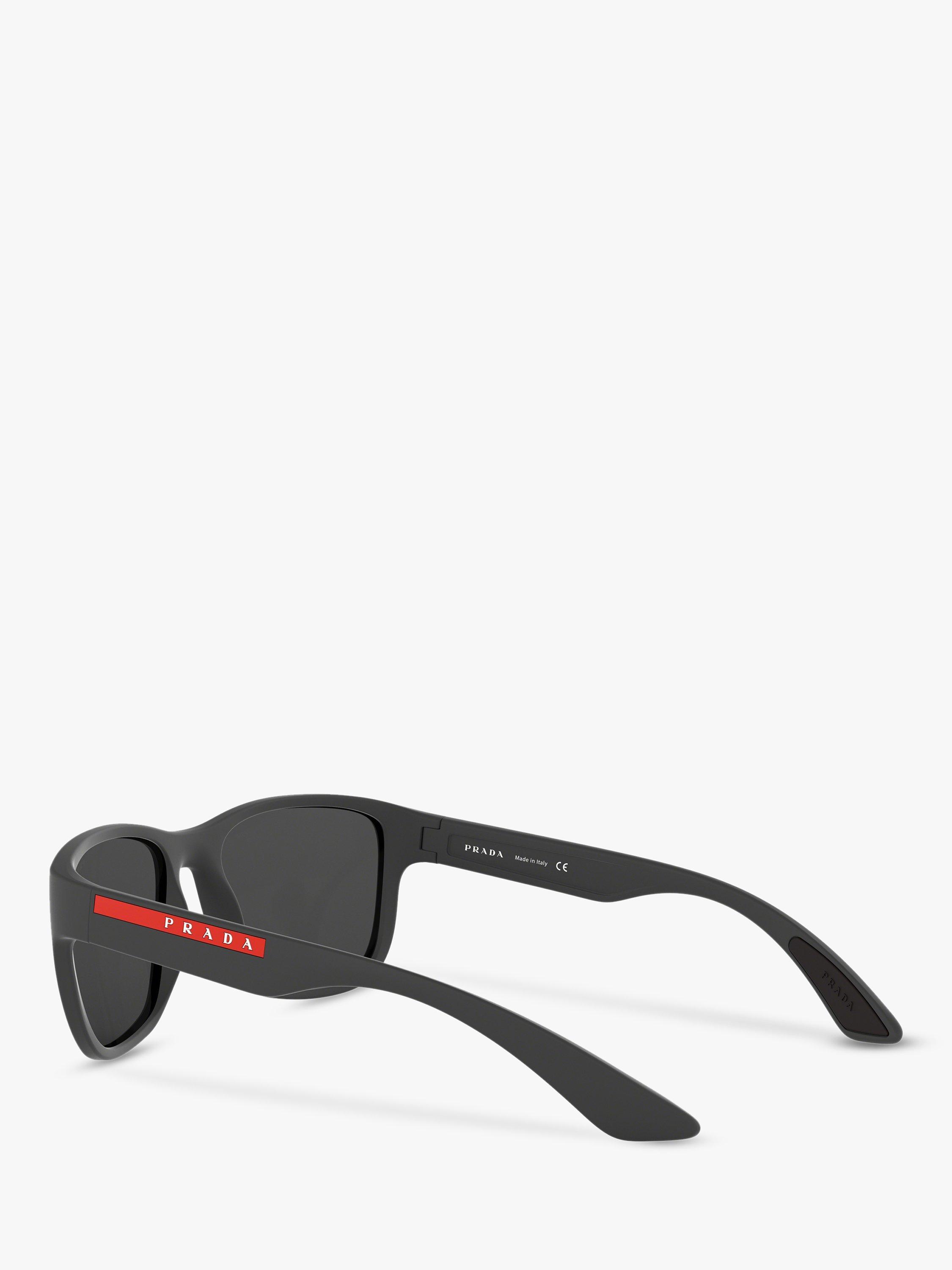 Prada PS 01US Men s Rectangular Sunglasses Matte Grey Black