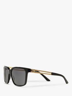 Versace VE4307 Men's Square Sunglasses, Black/Grey - view 2, Black/Grey