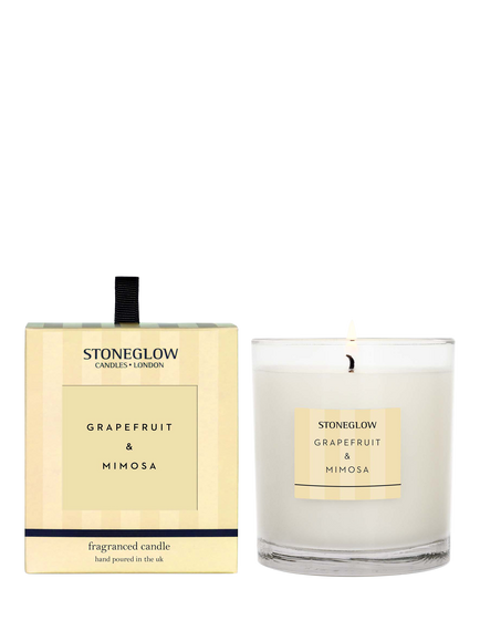 Stoneglow Modern Classic Grapefruit & Mimosa Scented Candle, 200g, Multi