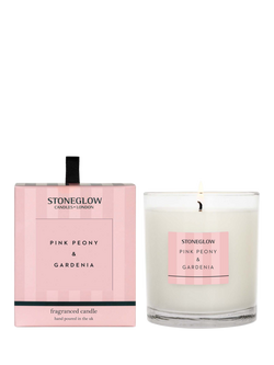 Stoneglow Modern Classic Pink Peony & Gardenia Scented Candle, 200g, Multi