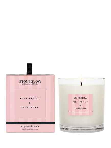 Stoneglow Modern Classic Pink Peony & Gardenia Scented Candle, 200g, Multi