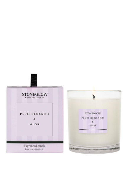 Stoneglow Modern Classic Plum Blossom & Musk Scented Candle, 200g, Multi