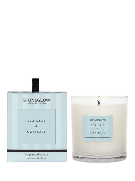 Stoneglow Modern Classic Sea Salt & Oakmoss Scented Candle, 200g, Multi