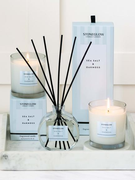 Stoneglow Modern Classic Sea Salt & Oakmoss Reed Diffuser, 120ml - view 2, Multi