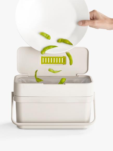 Joseph Joseph Food Waste Caddy, 4L - view 2, Stone