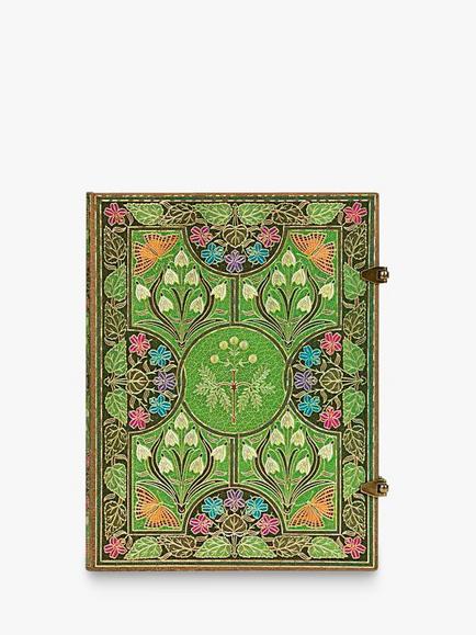 Paperblanks Poetry in Bloom Ultra Large Lined Notebook, Green