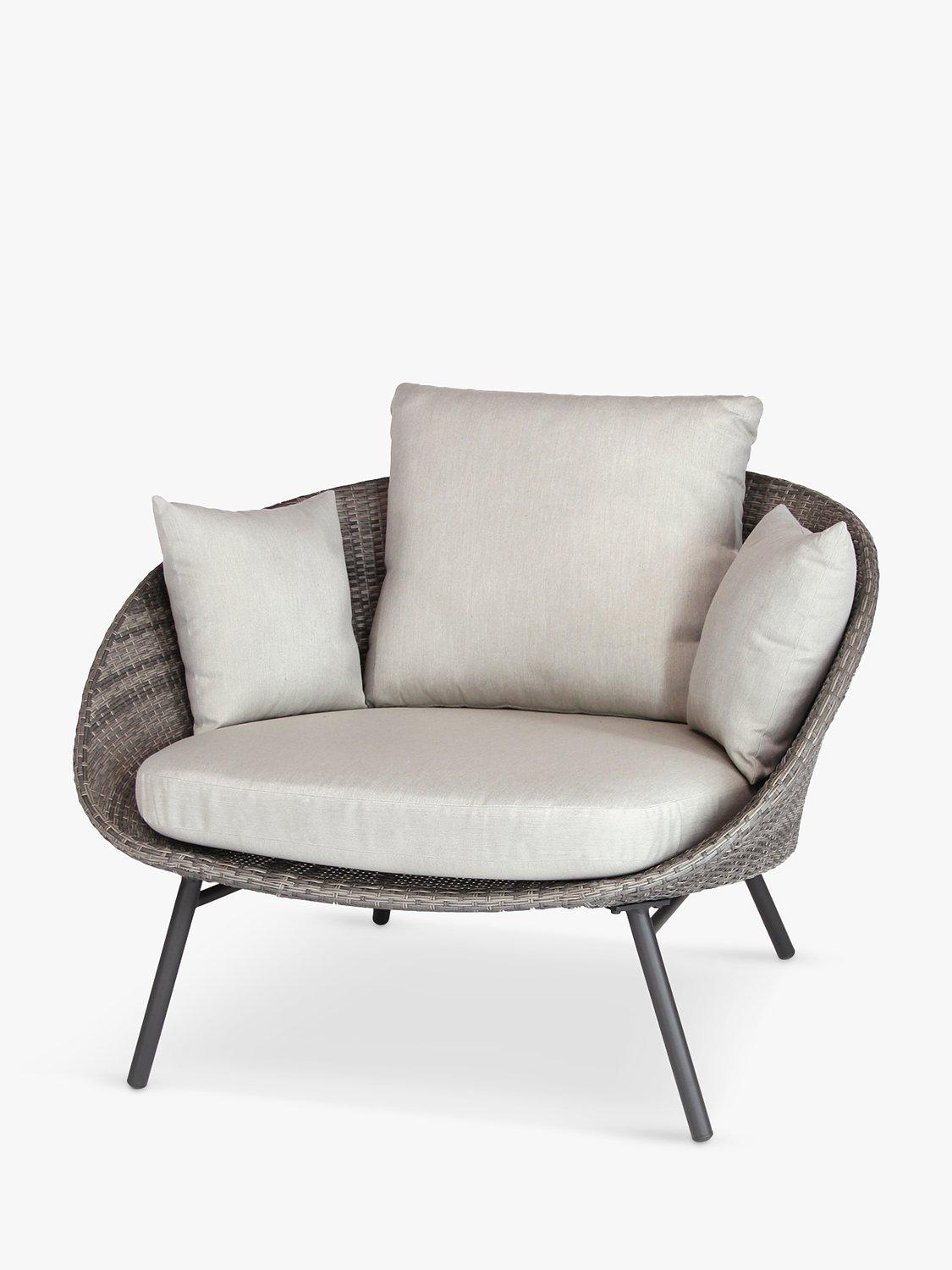 KETTLER LaMode Comfort Garden Lounging Chair with Cushions Grey