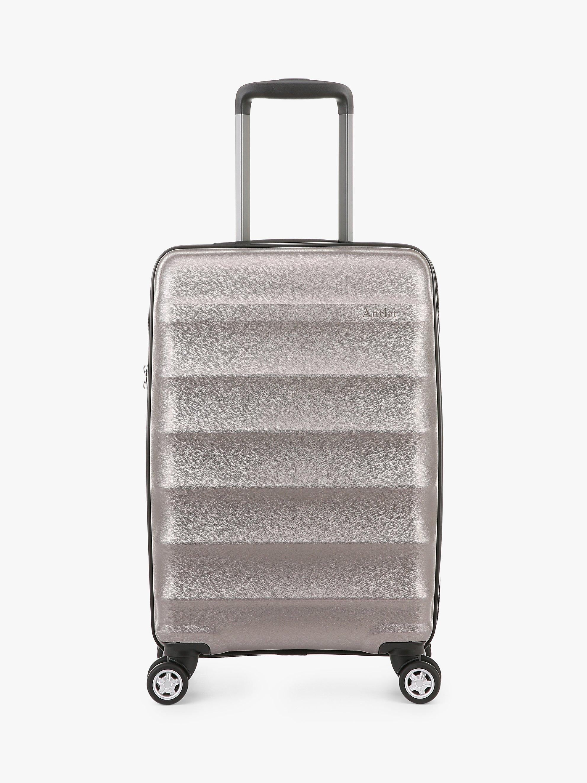 Antler Juno Metallic 4-Wheel 56cm Cabin Suitcase, Champagne