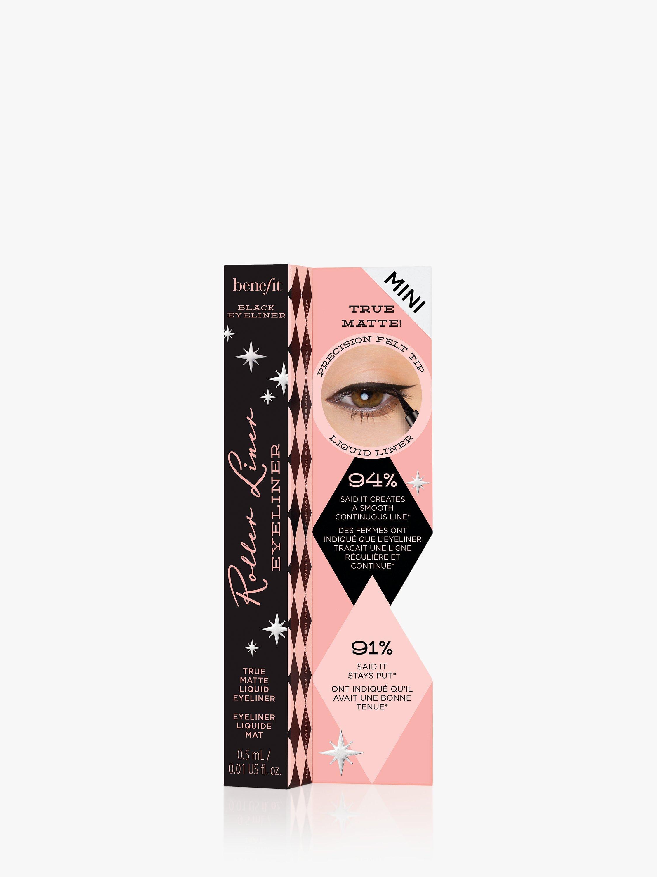 Product image 4 of 8, which shows Benefit Roller Liner Eyeliner - True Matte Liquid Eyeliner - Travel Sized Mini, Black