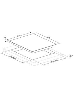 Smeg PX375 73cm Gas Hob, Stainless Steel - view 2, Stainless Steel