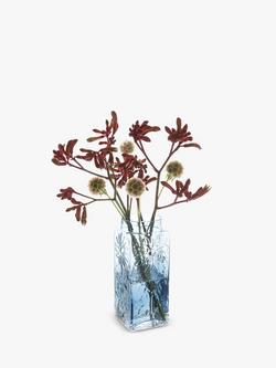 Dartington Crystal Marguerite Extra Large Vase, H21cm - view 2, Ink Blue