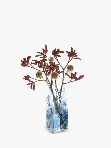 Dartington Crystal Marguerite Extra Large Vase, H21cm - view 2, Ink Blue