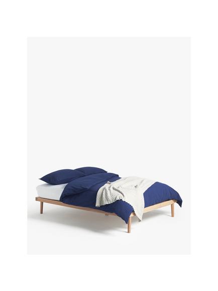 John Lewis Bow Platform Bed Frame, King Size, Oak/Natural - view 2, Oak/Natural