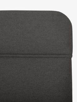 John Lewis Theale Upholstered Headboard, Double - view 2, Brushed Tweed Charcoal