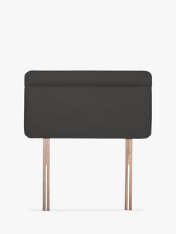 John Lewis Theale Upholstered Headboard, Single, Brushed Tweed Charcoal