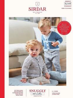 Sirdar Snuggly 100% Cotton Baby Cardigan Knitting Pattern, 5278, 