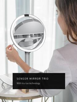 Simplehuman Sensor Beauty Trio Mirror - view 2, Silver