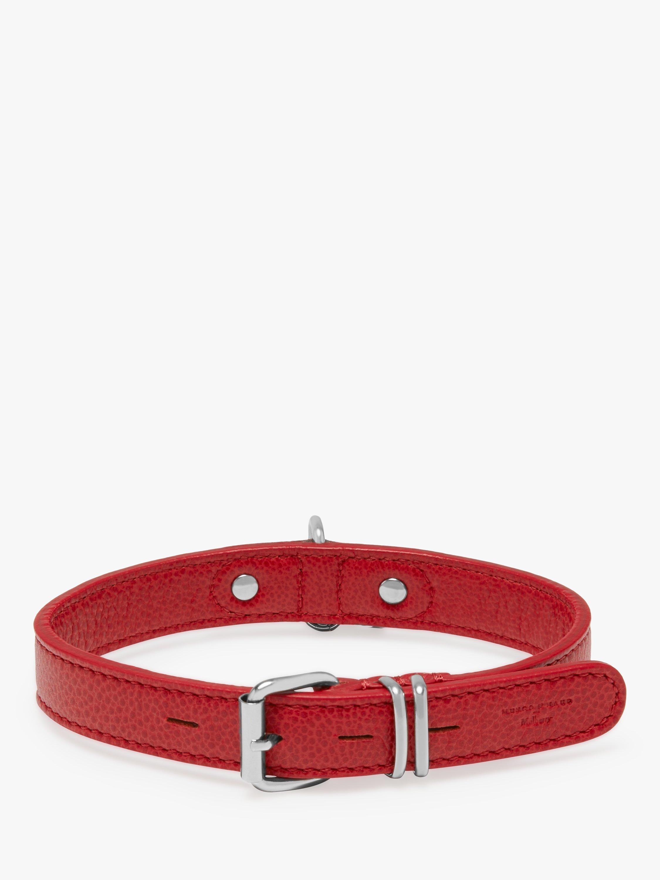 Mulberry Urbanite Leather Dog Collar, Scarlet
