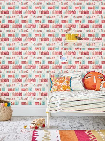 Villa Nova Pink City Wallpaper, W570/01 - view 2, W570/01