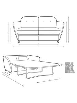John Lewis Arlo Double Sofa Bed - view 2, 