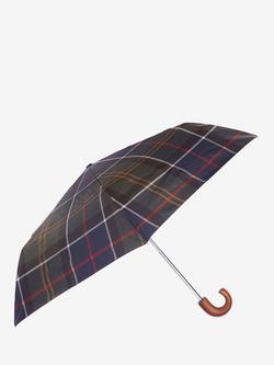 Barbour Tartan Telescopic Umbrella - view 2, Navy