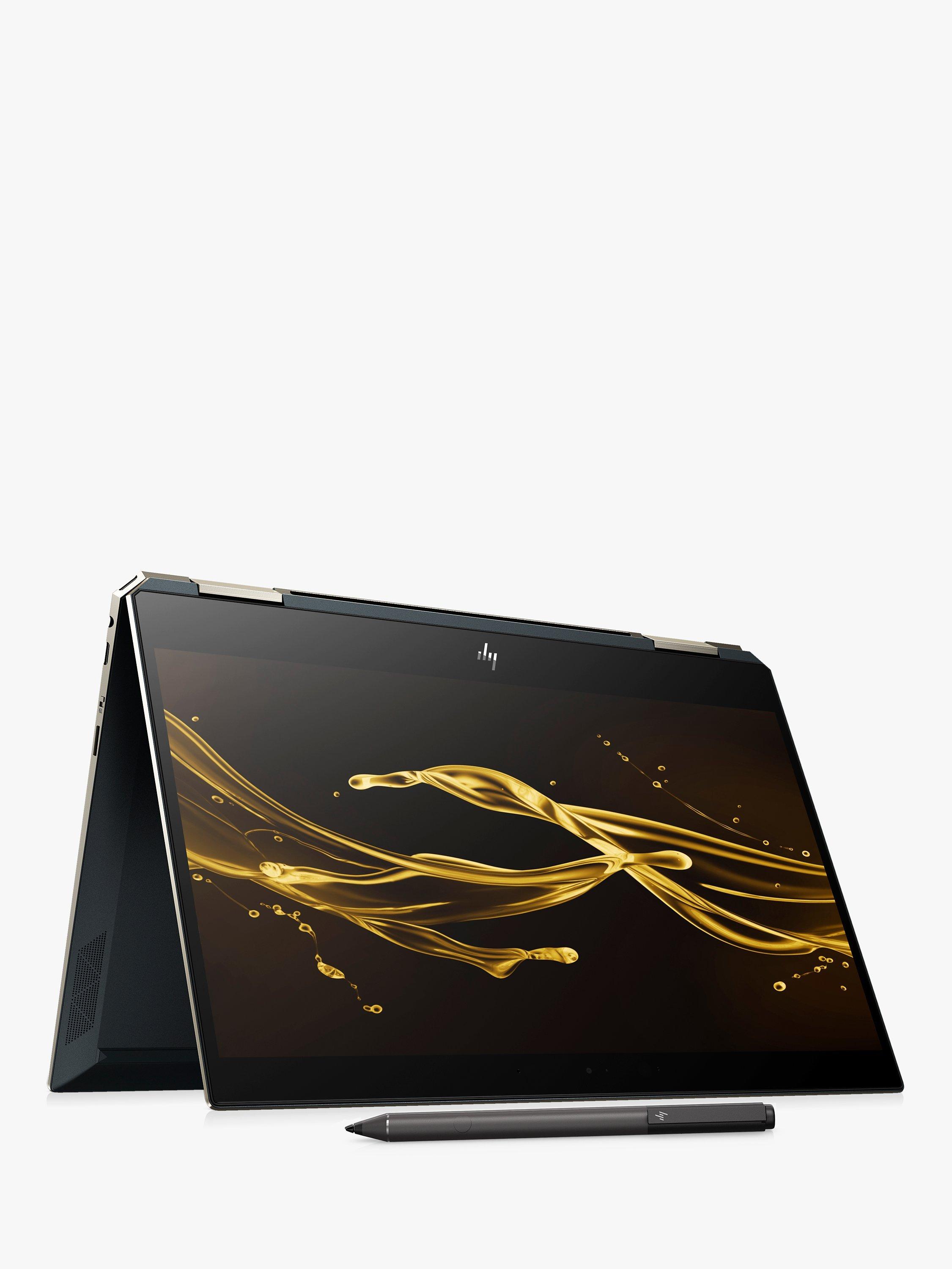 HP Spectre x360 13-ap0007na Convertible Laptop with HP Tilt Pen Stylus, Intel Core i7, 8GB RAM, 512GB SSD, 13.3" Full HD,  Poseidon Blue