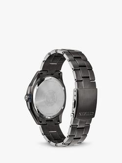 Citizen AW1147-52L Men's Sport Date Bracelet Strap Watch, Gunmetal/Blue - view 2, Gunmetal/Blue