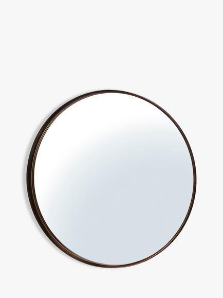 Francis Round Mirror, 84cm, Bronze
