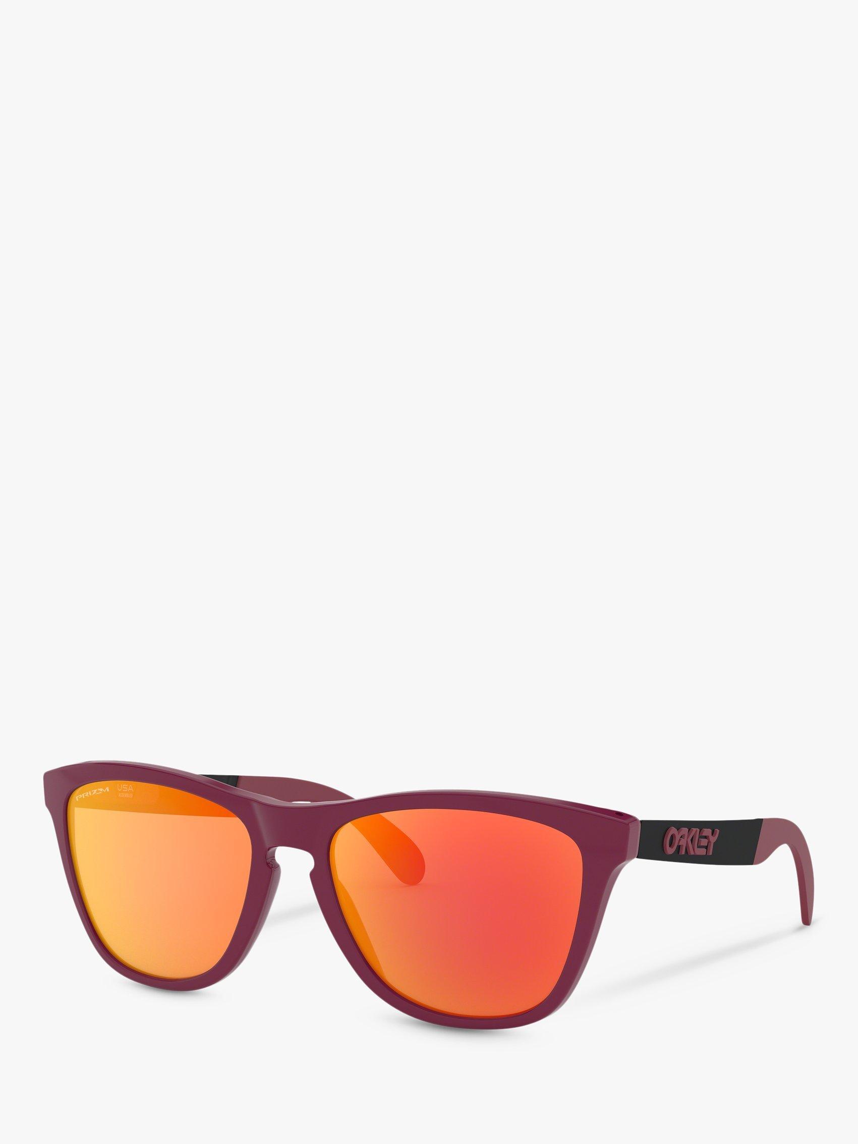 Oakley OO9428 Men's Frogskins Prizm Square Sunglasses, Purple Mix/Mirror Orange