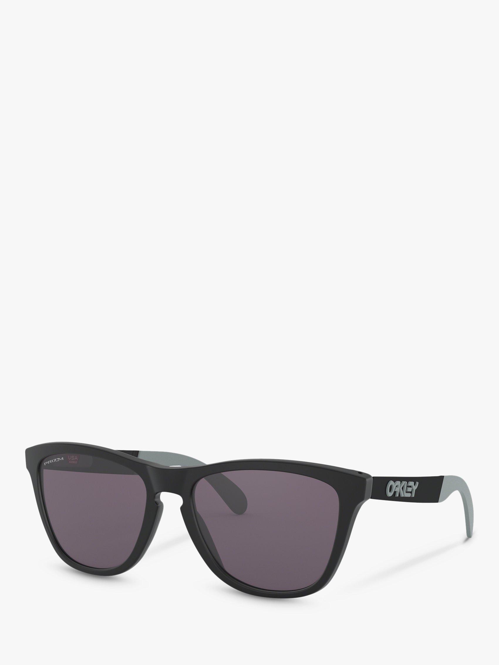 Oakley OO9428 Men's Frogskins Prizm Square Sunglasses, Matte Black/Brown