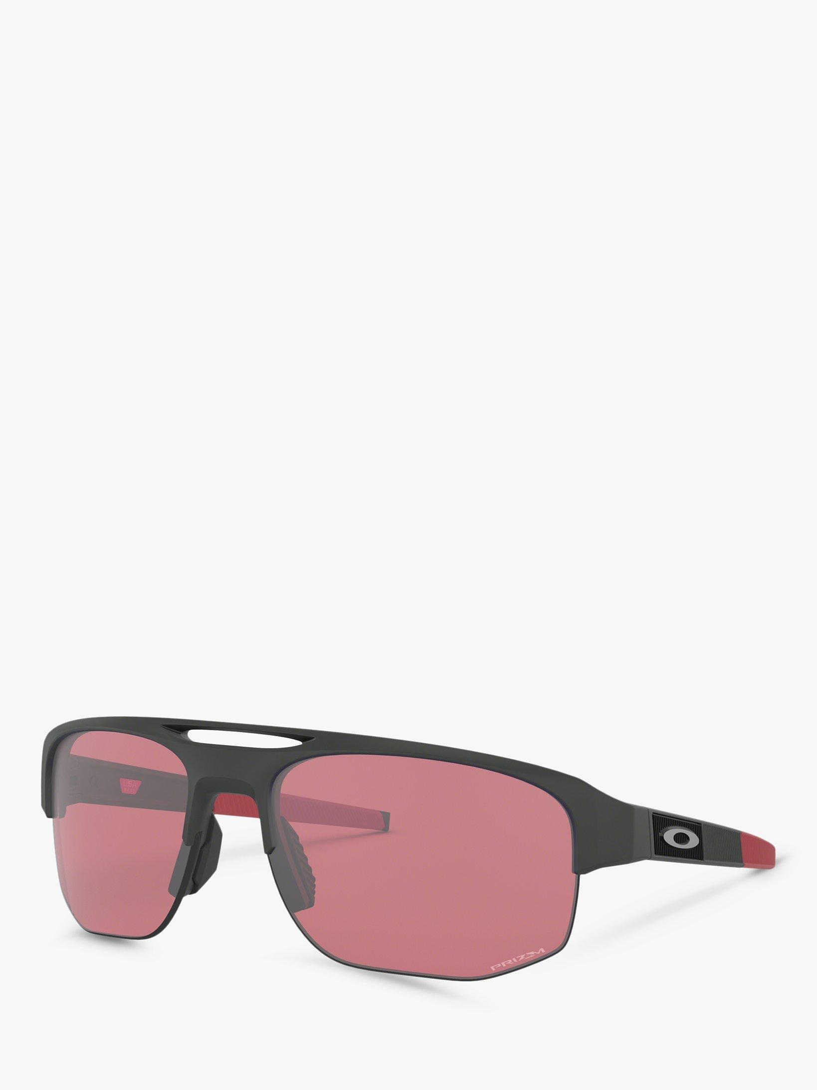 Oakley OO9424 Men's Mercenary Prizm Rectangular Sunglasses, Matte Carbon/Red