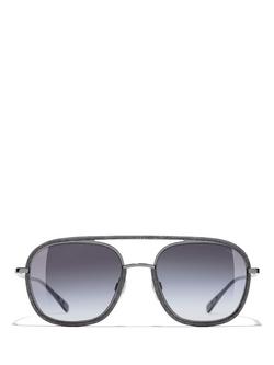 CHANEL Oval Sunglasses CH4249J Silver/Grey Gradient - view 2, Silver/Grey Gradient