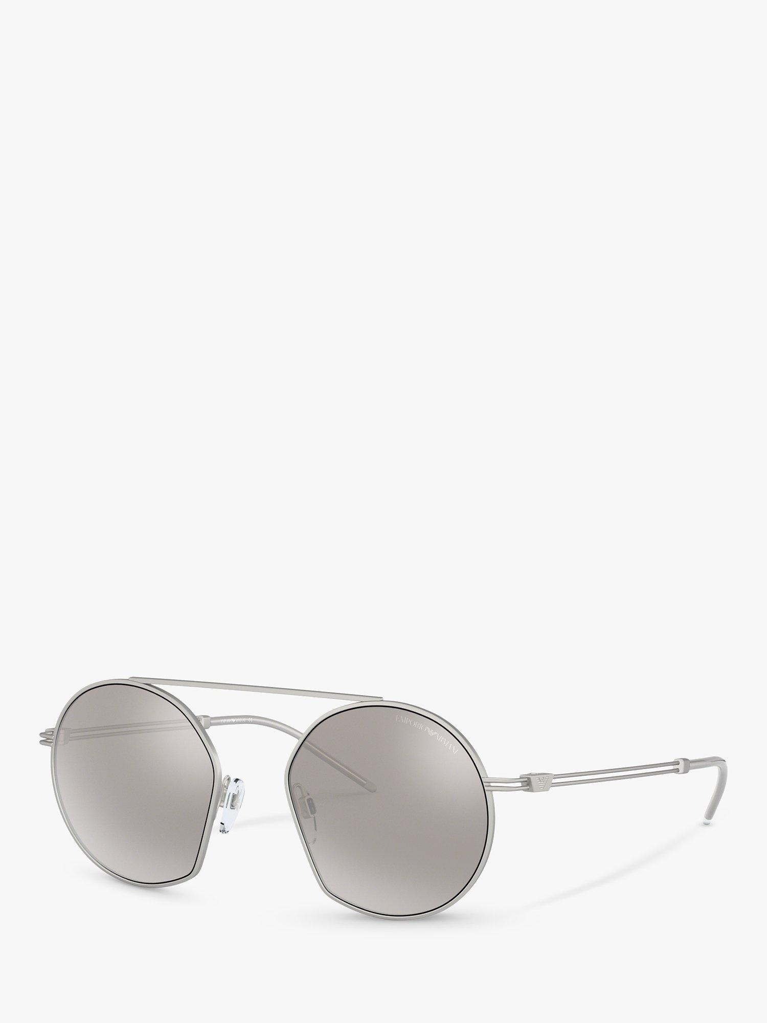 Emporio Armani Men's Matte Silver and Grey 50mm Sunglasses! 2024