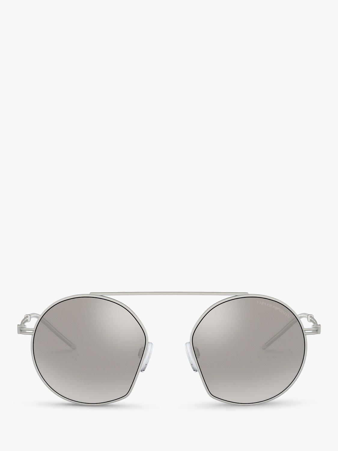 Emporio Armani Men's Matte Silver and Grey 50mm Sunglasses! 2024