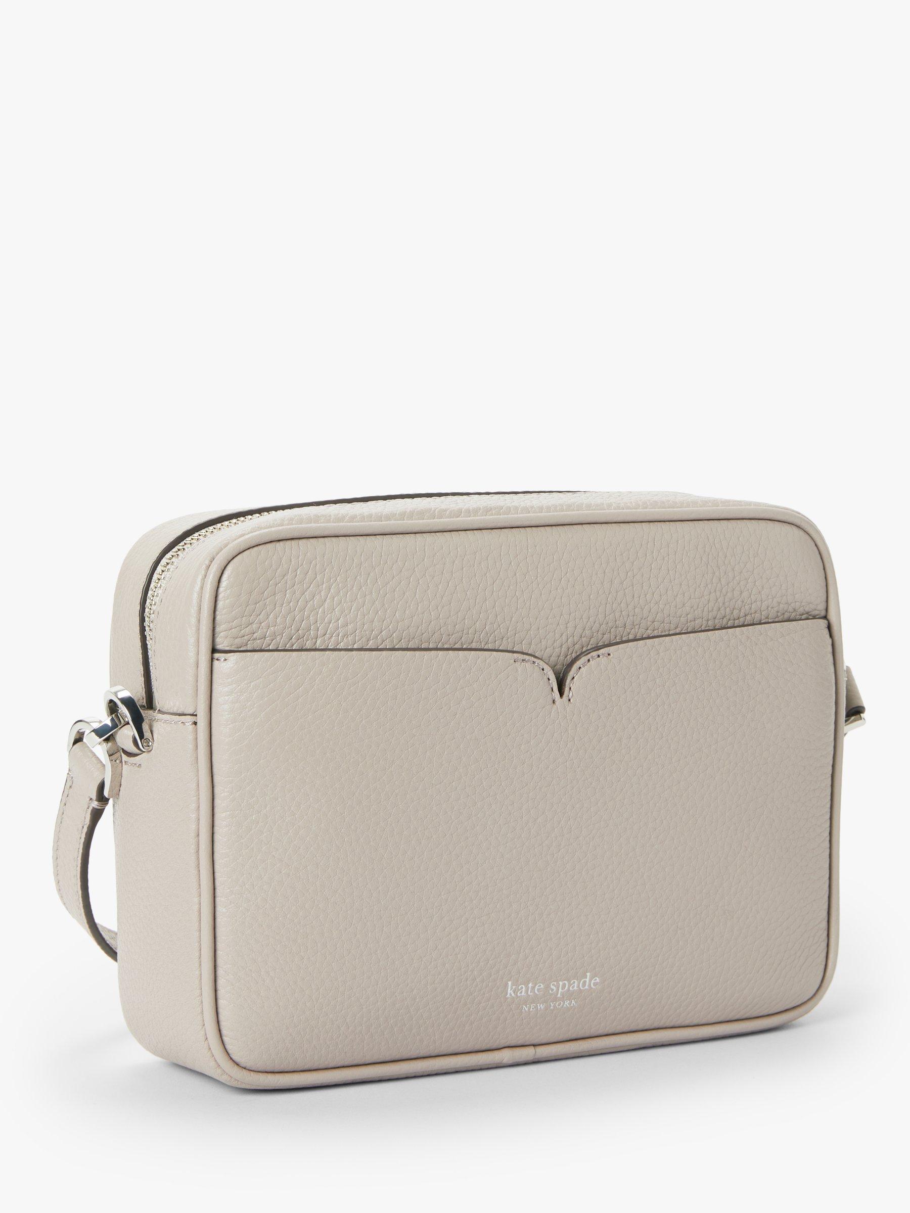 kate spade new york Polly Leather Medium Camera Bag Warm Taupe