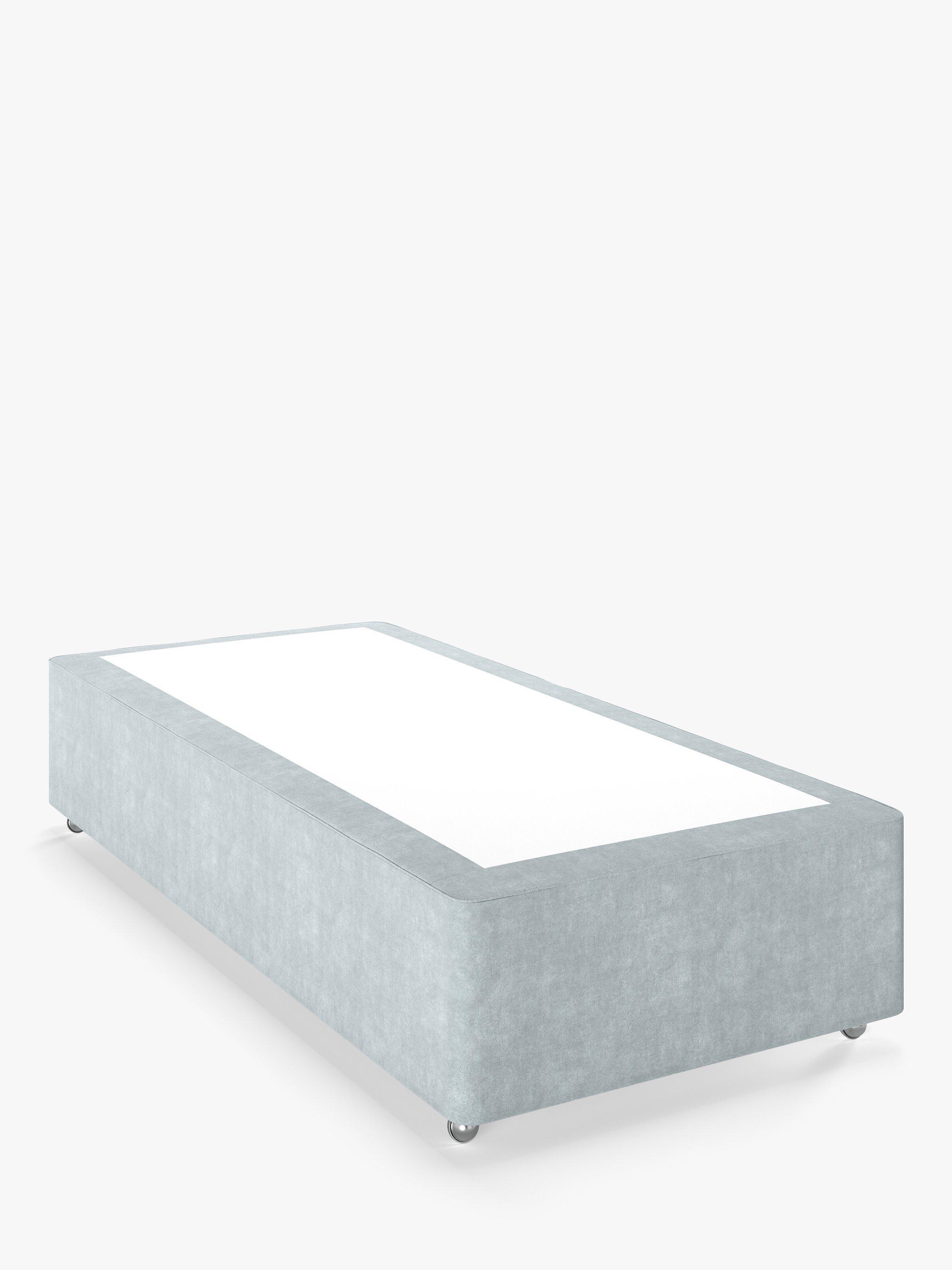 John Lewis Non Sprung Upholstered Divan Base, Single, Soft Touch Chenille Duck Egg