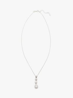 Ivory & Co. Ashford Crystal Pendant Necklace, Silver, Silver