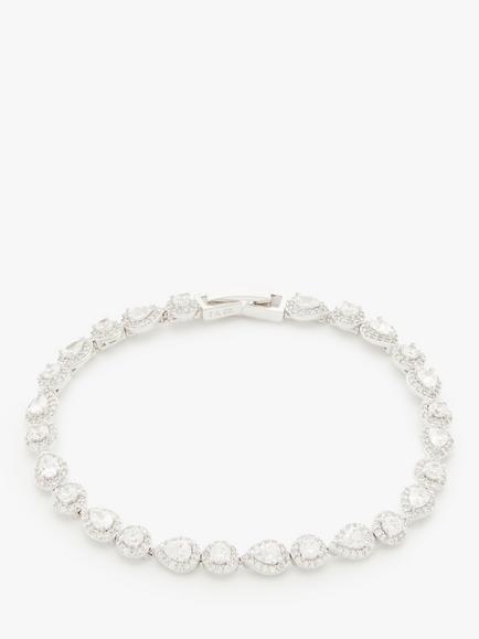 Ivory & Co. Crystal Tennis Bracelet, Silver, Silver