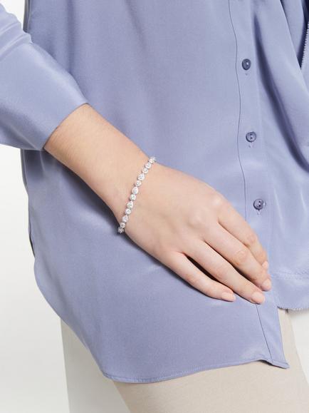 Ivory & Co. Crystal Tennis Bracelet, Silver - view 2, Silver